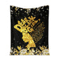 Black Girl Dear Black Girl Faux Glitter Print African American 50 x 60 Inch Flannel Blanket For Cozy Bedroom And Sofa Decor
