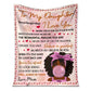 Black Girl To My Daughter African American Lovely 50 x 60 Inch Flannel Blanket For Cozy Bedroom And Sofa Decor