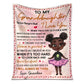 Black Girl To My Granddaughter African American 50 x 60 Inch Flannel Blanket For Cozy Bedroom And Sofa Decor