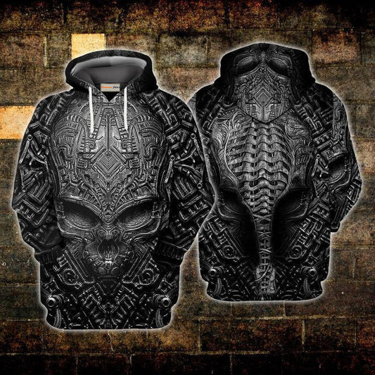 Black Leather Skull Art – 3D Hoodie