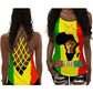 Black Woman Love Peace Rasta Colors Edition – Hollow Tank Top