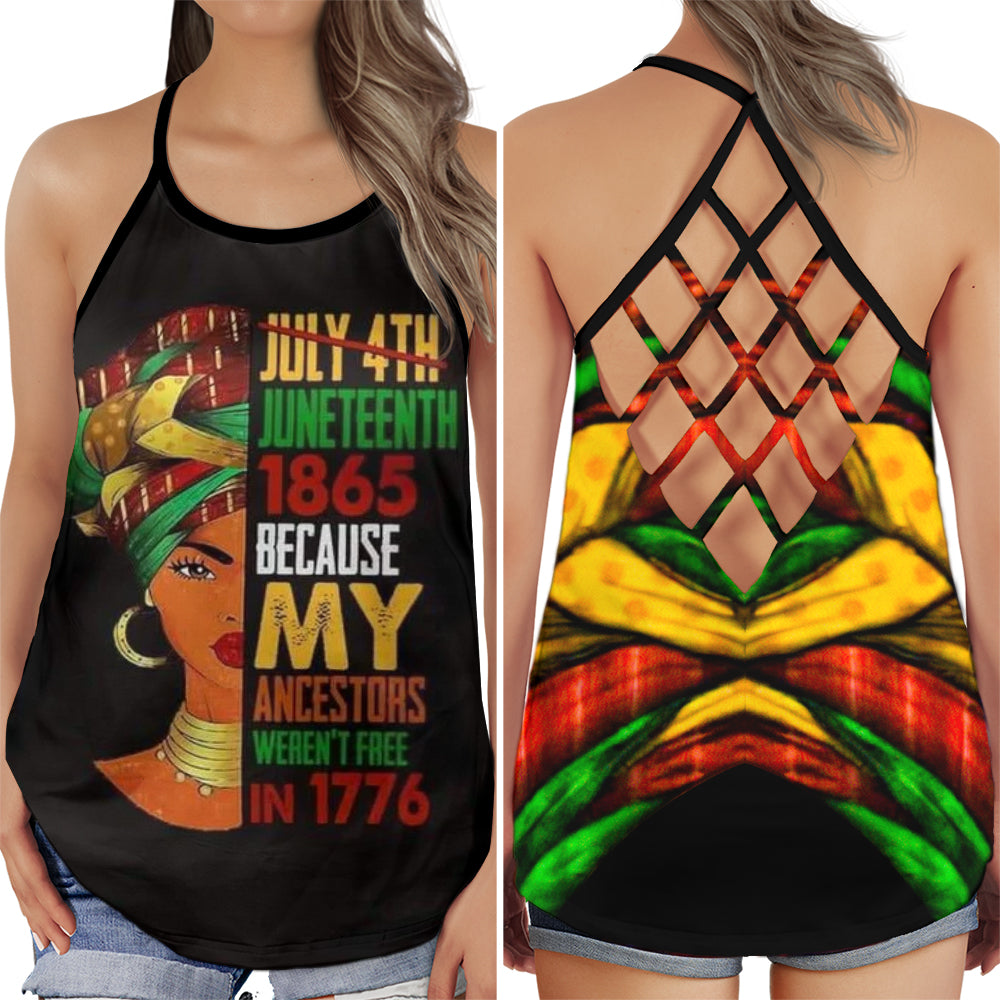 Black Woman Love Peace Ancestral Pride - Hollow Tank Top