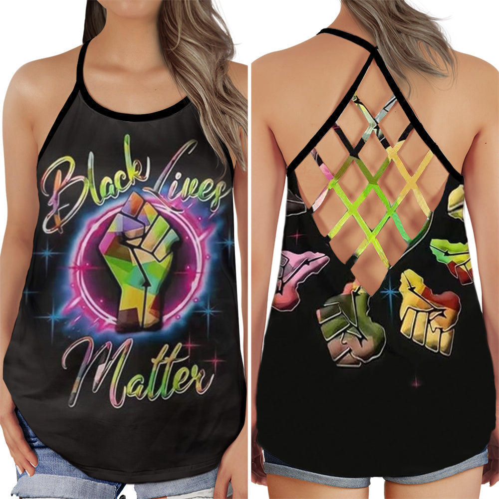 Black Woman Love Peace Equality Statement Edition – Hollow Tank Top