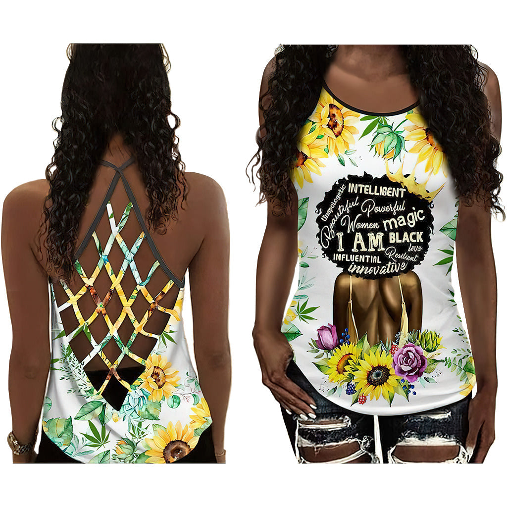 Black Woman Love Peace Strong Identity Edition – Hollow Tank Top