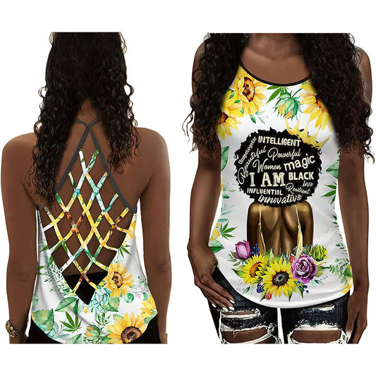 Black Woman Love Peace Strong Identity Edition – Hollow Tank Top