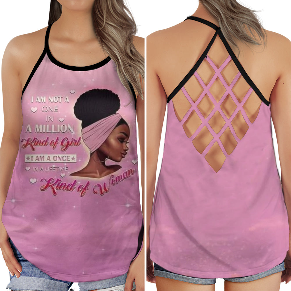 Black Woman Love Peace Pink Theme Collection – Hollow Tank Top