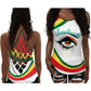 Black Woman Love Peace Colorful Eyes Collection – Hollow Tank Top
