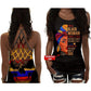 Black Woman Love Peace Custom Name Edition – Hollow Tank Top
