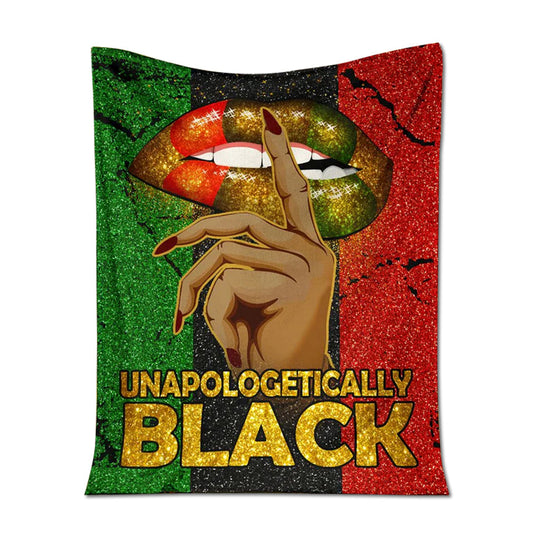 Black Woman Unapologetically Black African American 50 x 60 Inch Flannel Blanket For Cozy Bedroom And Sofa Decor