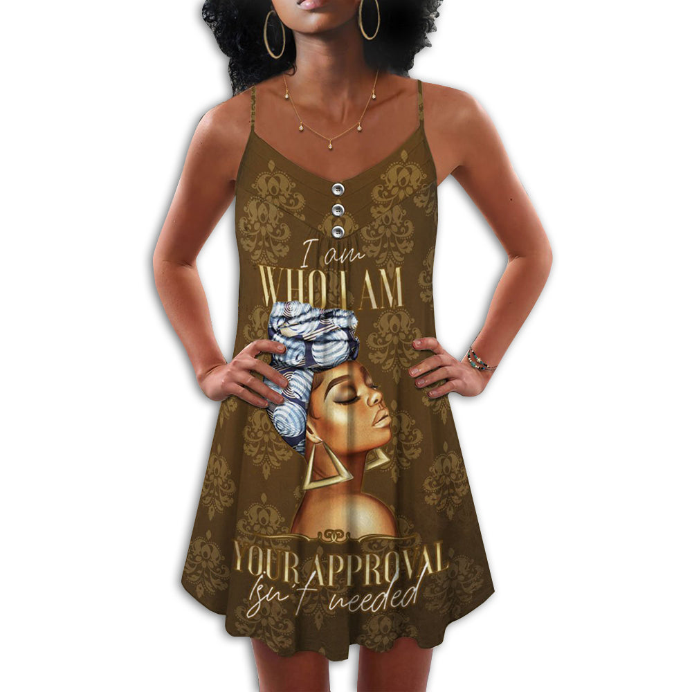 Black Women Proud Identity – Women's Summer Sleeveless V-Neck Camisole Dress
