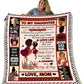 Black Woman To My Daughter From Mom Flannel Blanket For Cozy Bedroom And Sofa Decor