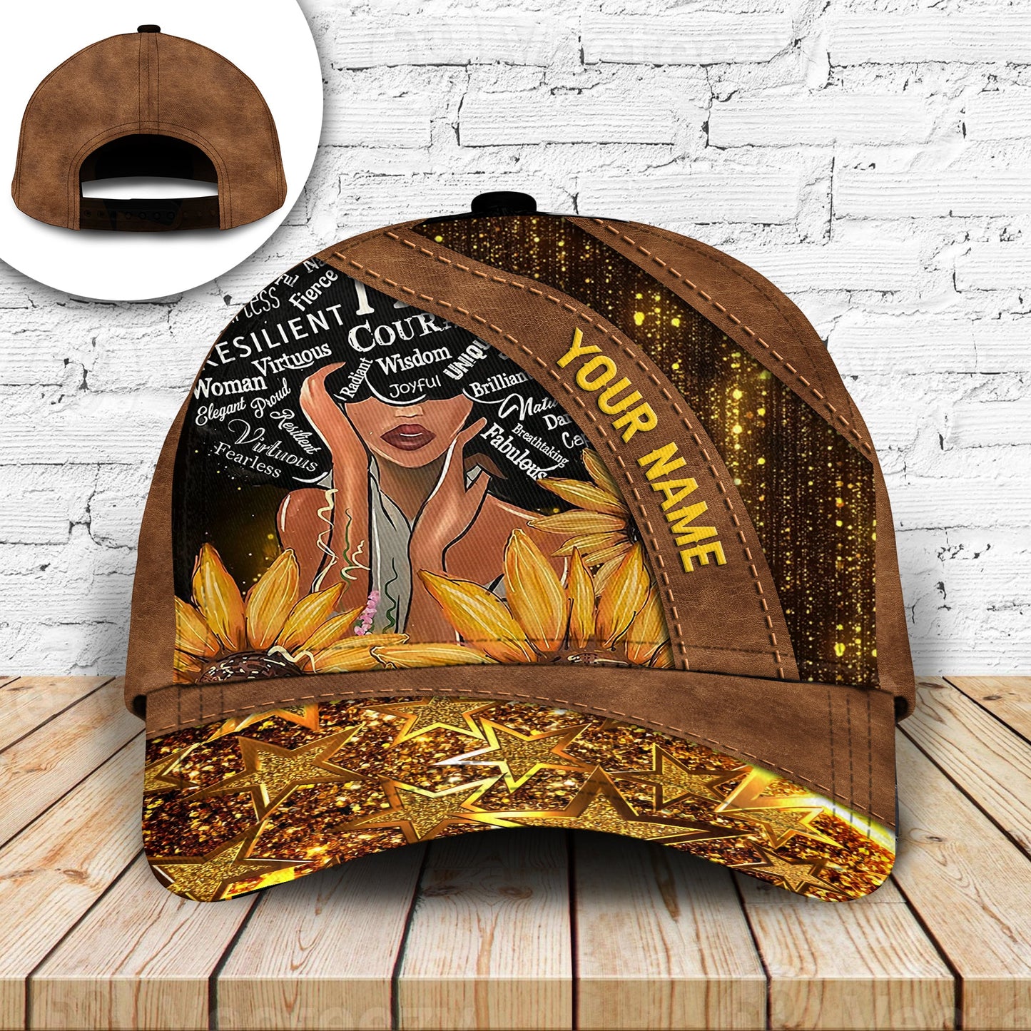 Black Queen Sunflower Sparkle – Classic Cap