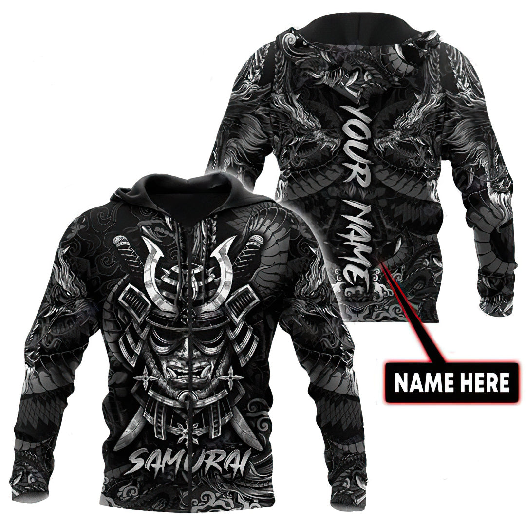 Black Samurai Custom Art – 3D Hoodie