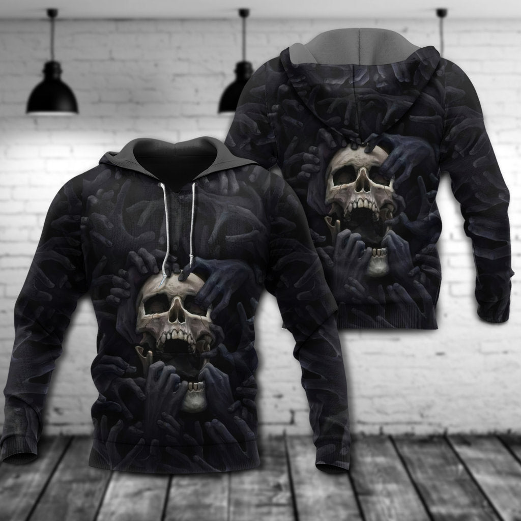 Black Skull Cool Strong Art – 3D Hoodie