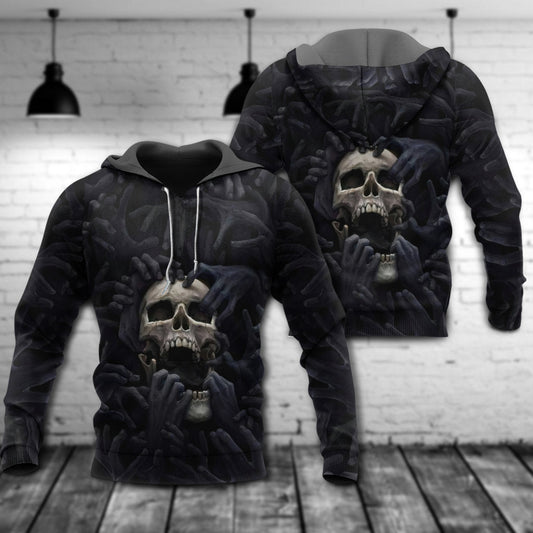 Black Skull Cool Strong Art – 3D Hoodie