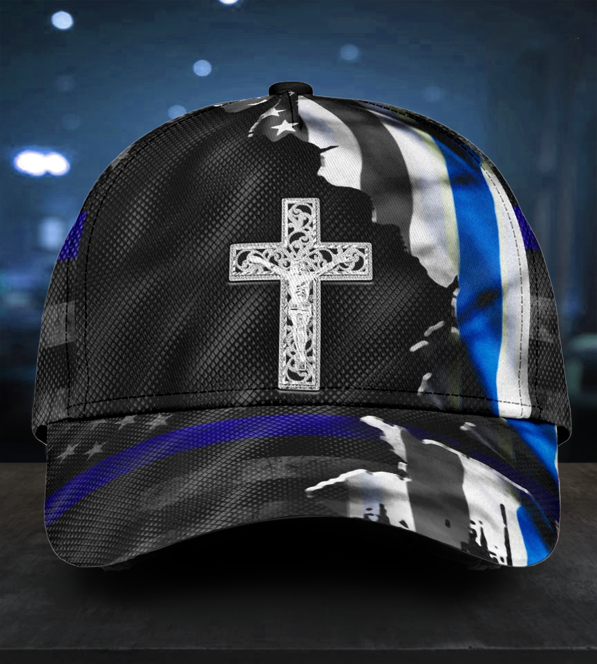 Blue Flag Faith Cross – Classic Cap