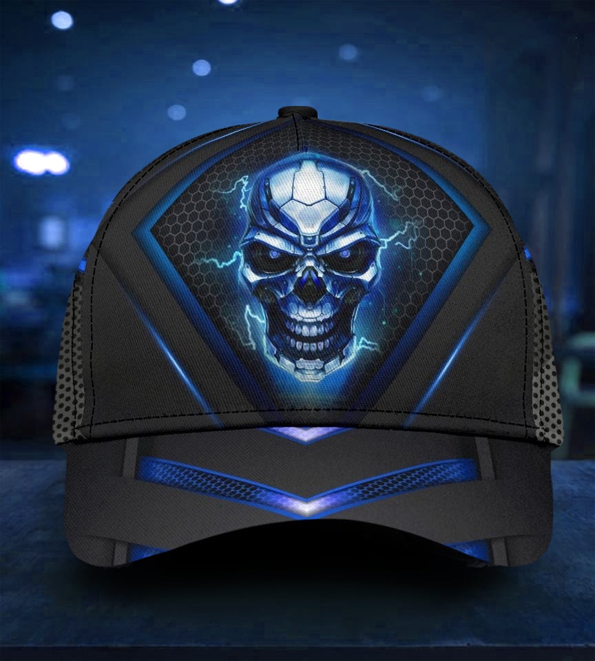 Skull Blue Pattern Style – Classic Cap