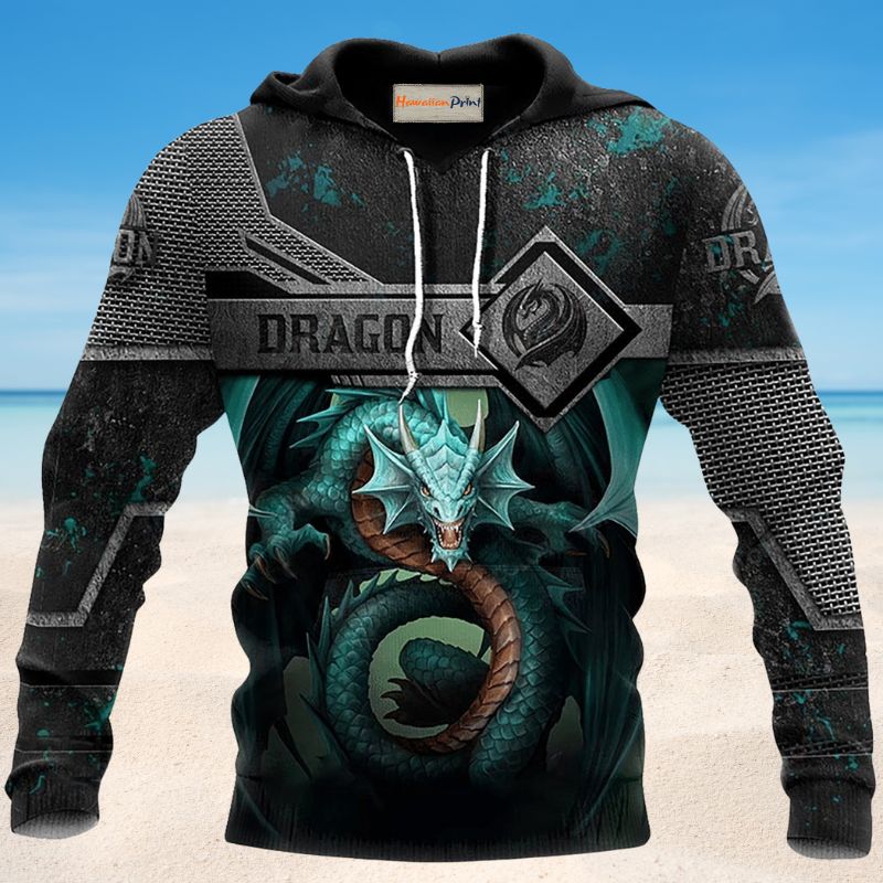 Blue Dragon Metal Classic Style - 3D Hoodie