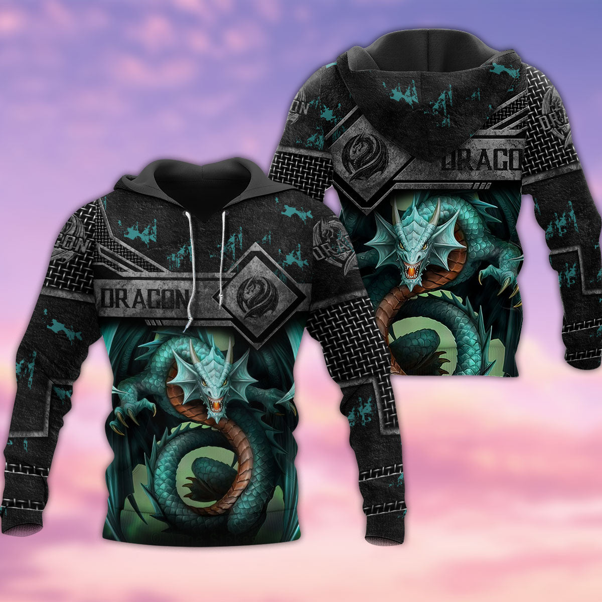 Blue Dragon Metal Classic Style - 3D Hoodie3