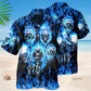 Blue Skull Angry Style – Hawaiian Shirt