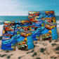 Harbor Boat Bygone Days Art - Beach Short