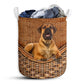 S: 17.72”x13.78” (45x35 cm) Boerboel Dog Rattan Teaxture - Laundry Basket - Owls Matrix LTD