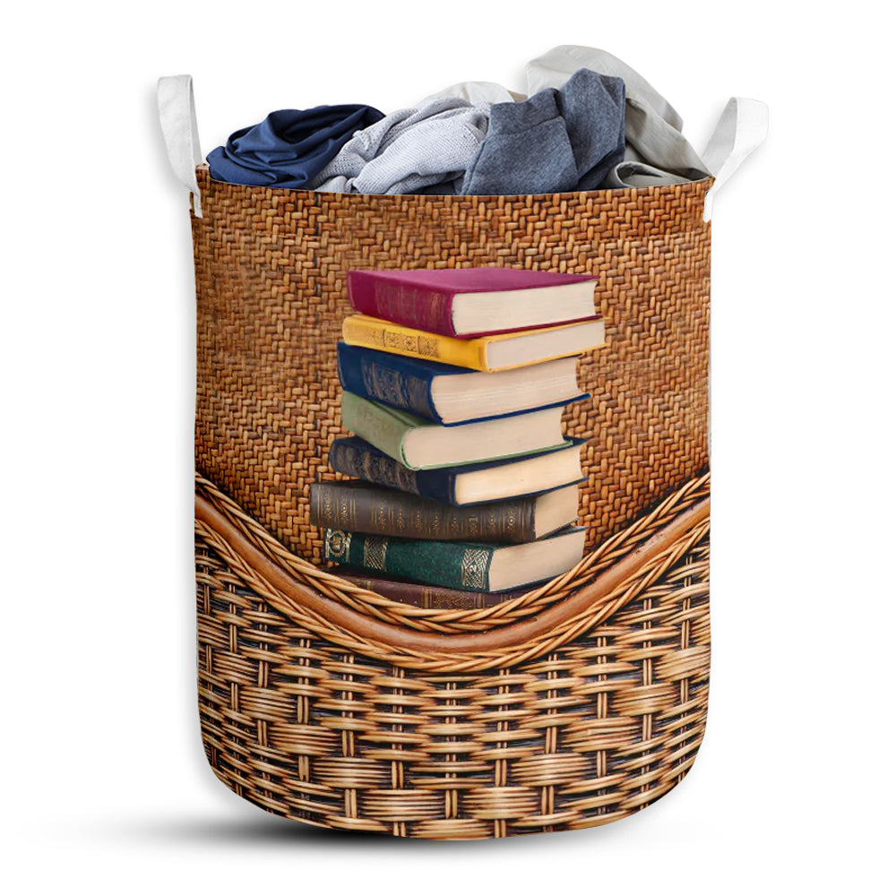 S: 17.72”x13.78” (45x35 cm) Book 2 Rattan Teaxture Style - Laundry Basket - Owls Matrix LTD