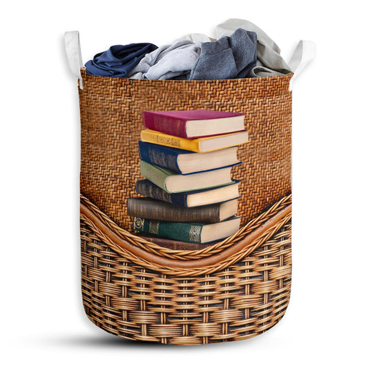 S: 17.72”x13.78” (45x35 cm) Book 2 Rattan Teaxture Style - Laundry Basket - Owls Matrix LTD