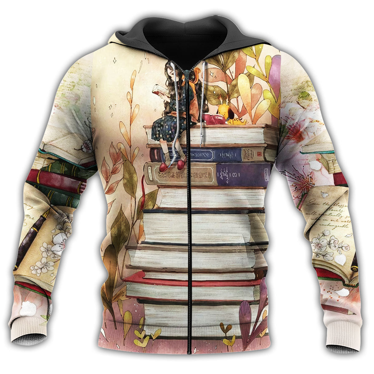 Book Girl Loves Books Quote – 3D Hoodie