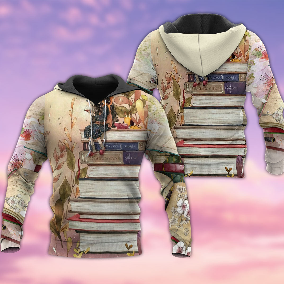 Book Girl Loves Books Quote – 3D Hoodie