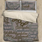 Gray Holy Bible Books Beige Bedding Cover For Faith Bedroom Decor