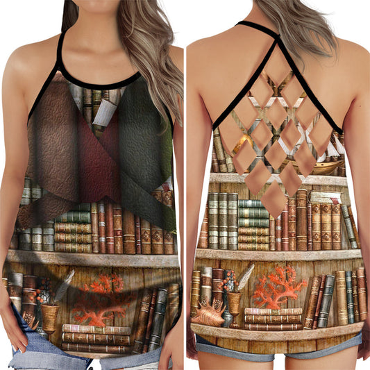 Book Lover Bookshelf Reading – Hollow Tank Top