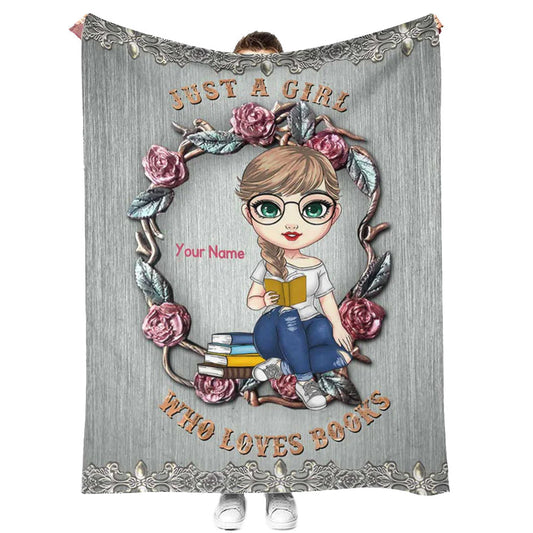 Book Lover So Cute Personalized 50 x 60 Inch Flannel Blanket For Cozy Bedroom And Sofa Decor