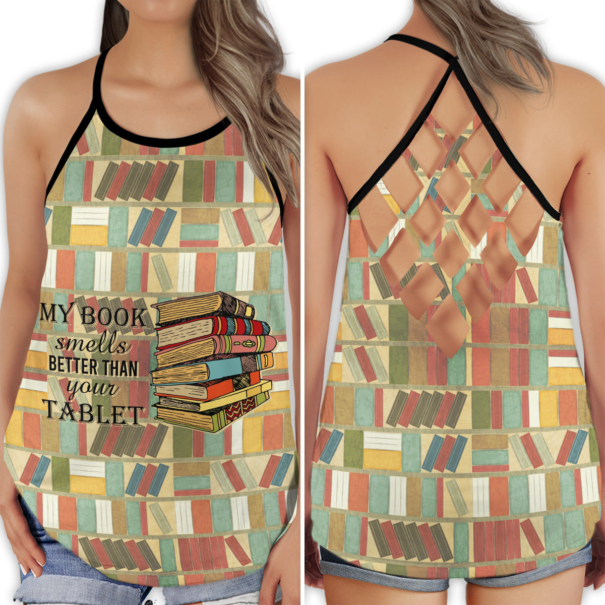 Book Lover Reading Smells Better Quote Collection – Hollow Tank Top