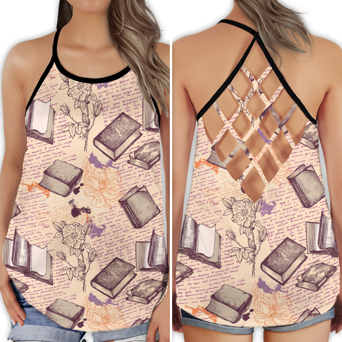 Book Lover Vintage Reading – Hollow Tank Top
