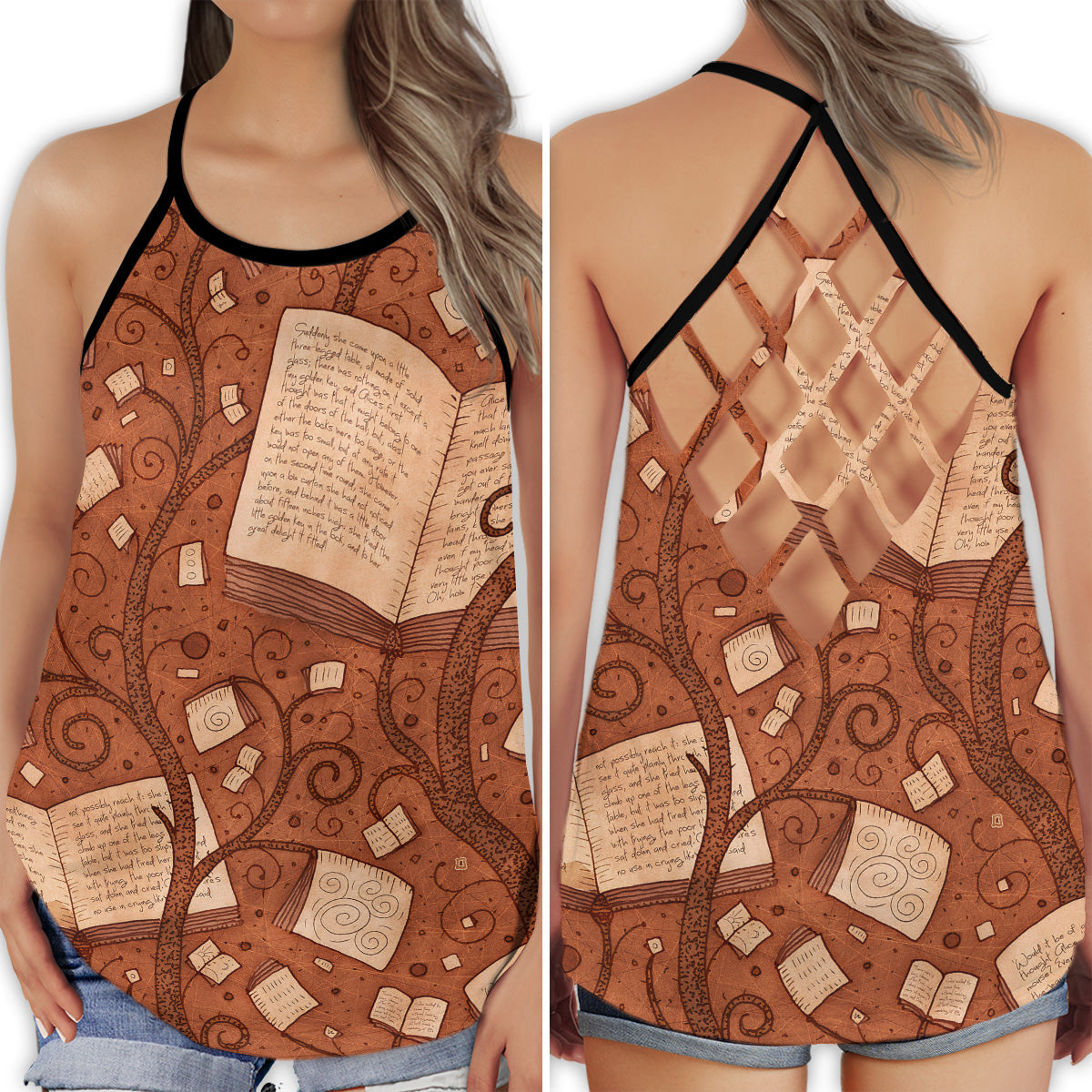 Book Lover Classic Vintage – Hollow Tank Top