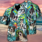 Border Collie Tropical Leaf Dog Lover Style – Hawaiian Shirt