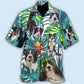 Border Collie Tropical Leaf Dog Lover Style – Hawaiian Shirt