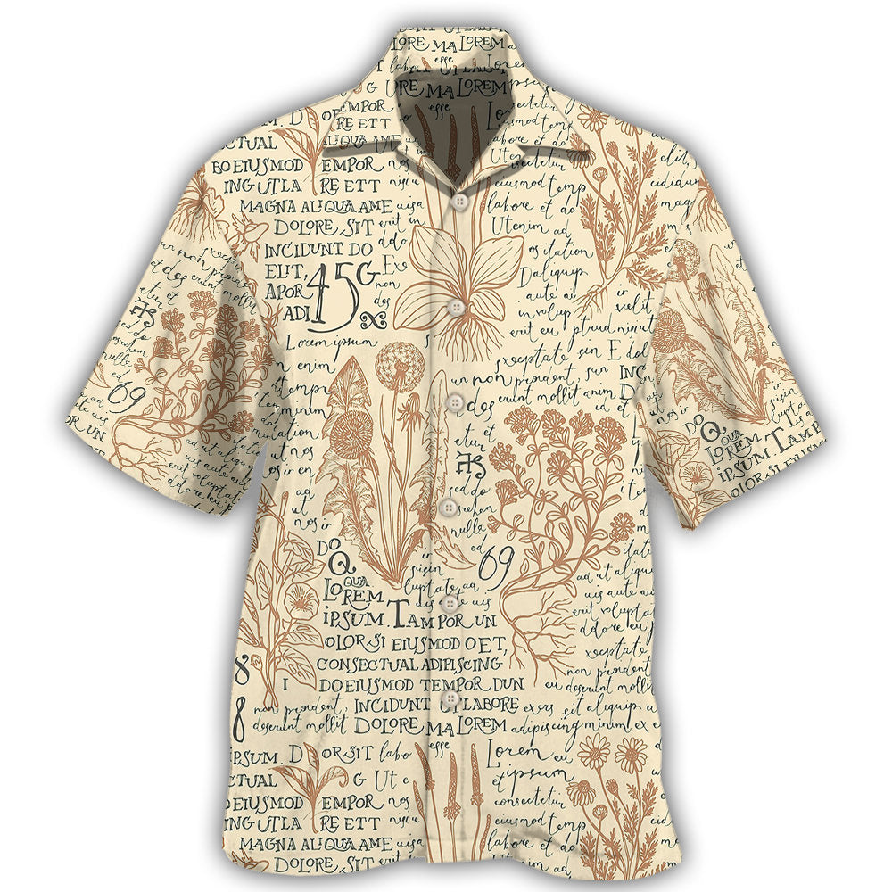 Botany Writing Nature Inspired - Hawaiian Shirt