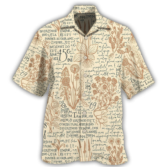 Botany Writing Nature Inspired - Hawaiian Shirt