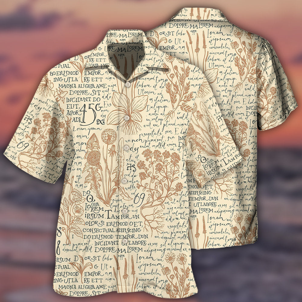 Botany Writing Nature Inspired - Hawaiian Shirt