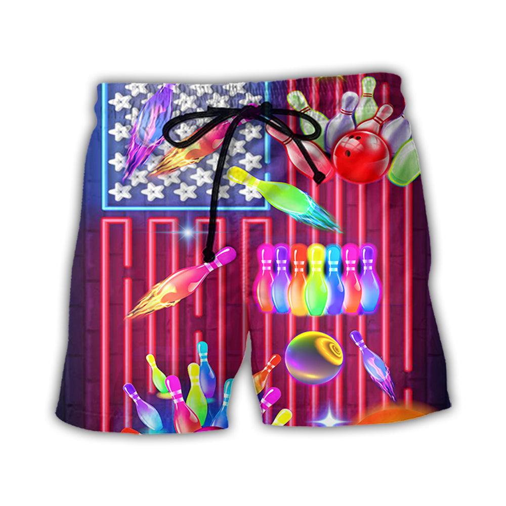 Bowling Stunning Independence Art – Beach Short