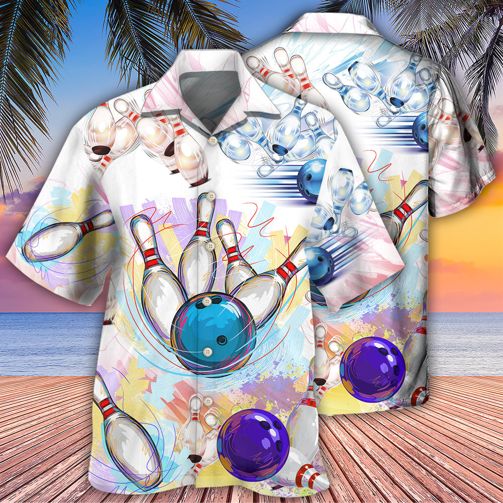 Bowling Pin And Ball Artistic Style – Hawaiian Shirt