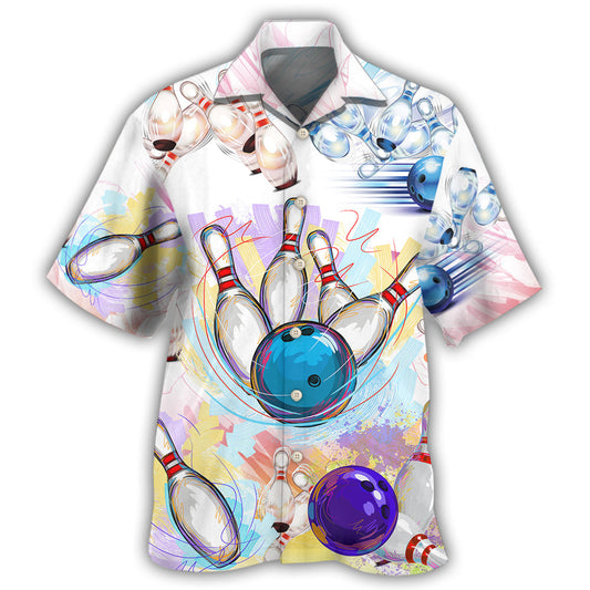 Bowling Pin And Ball Artistic Style – Hawaiian Shirt