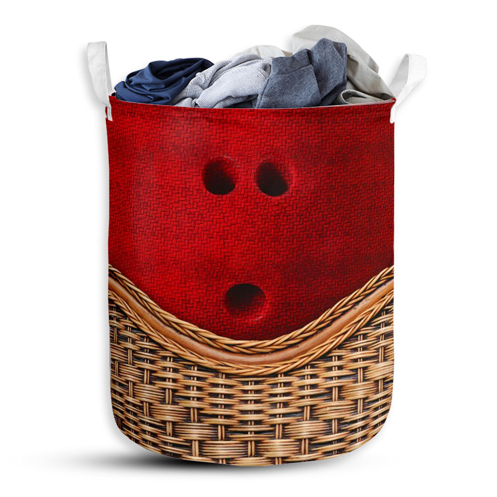 S: 17.72”x13.78” (45x35 cm) Bowling Ball Rattan Teaxture - Laundry Basket - Owls Matrix LTD