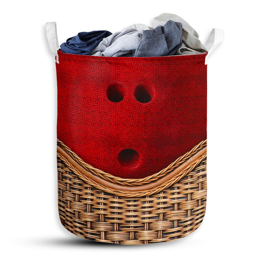 S: 17.72”x13.78” (45x35 cm) Bowling Ball Rattan Teaxture - Laundry Basket - Owls Matrix LTD