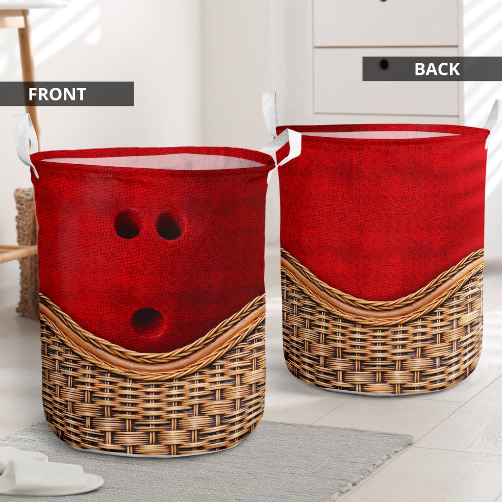 Bowling Ball Rattan Teaxture - Laundry Basket - Owls Matrix LTD