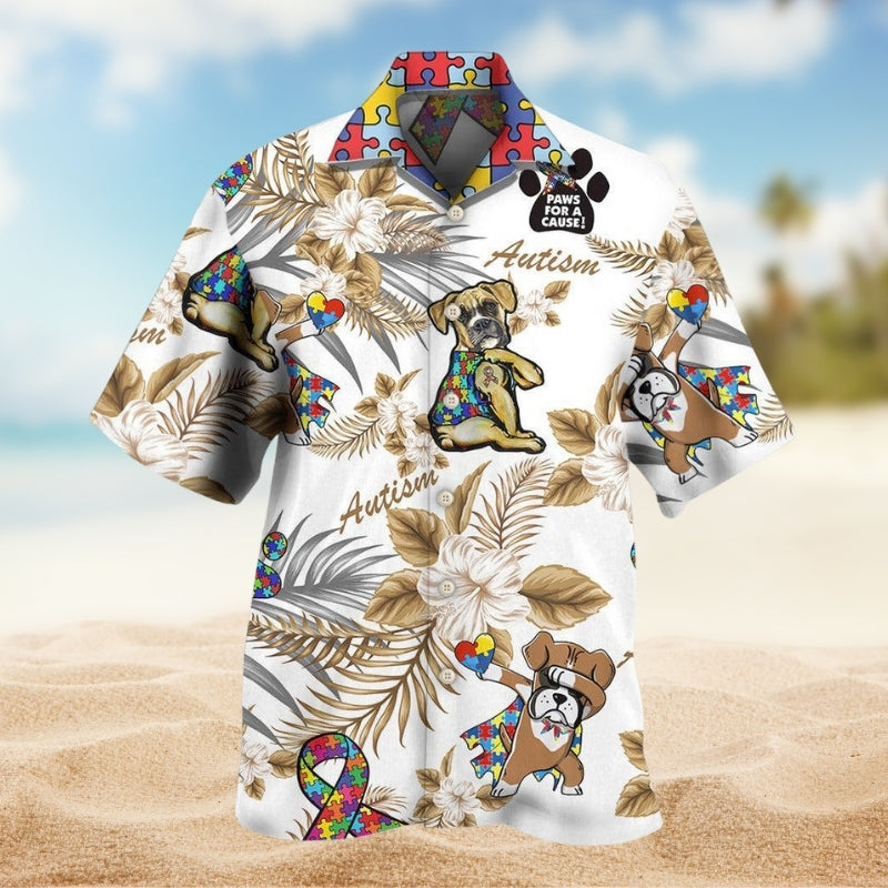 Boxer Autism Awareness – Hawaiian Shirt
