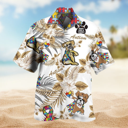 Boxer Autism Awareness – Hawaiian Shirt