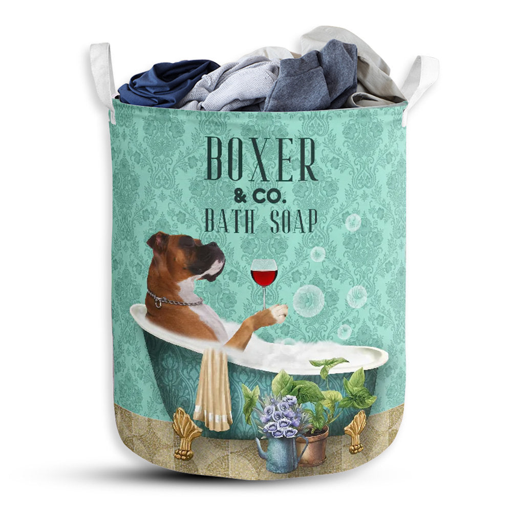 S: 17.72”x13.78” (45x35 cm) Boxer And Bath Soap - Laundry Basket - Owls Matrix LTD